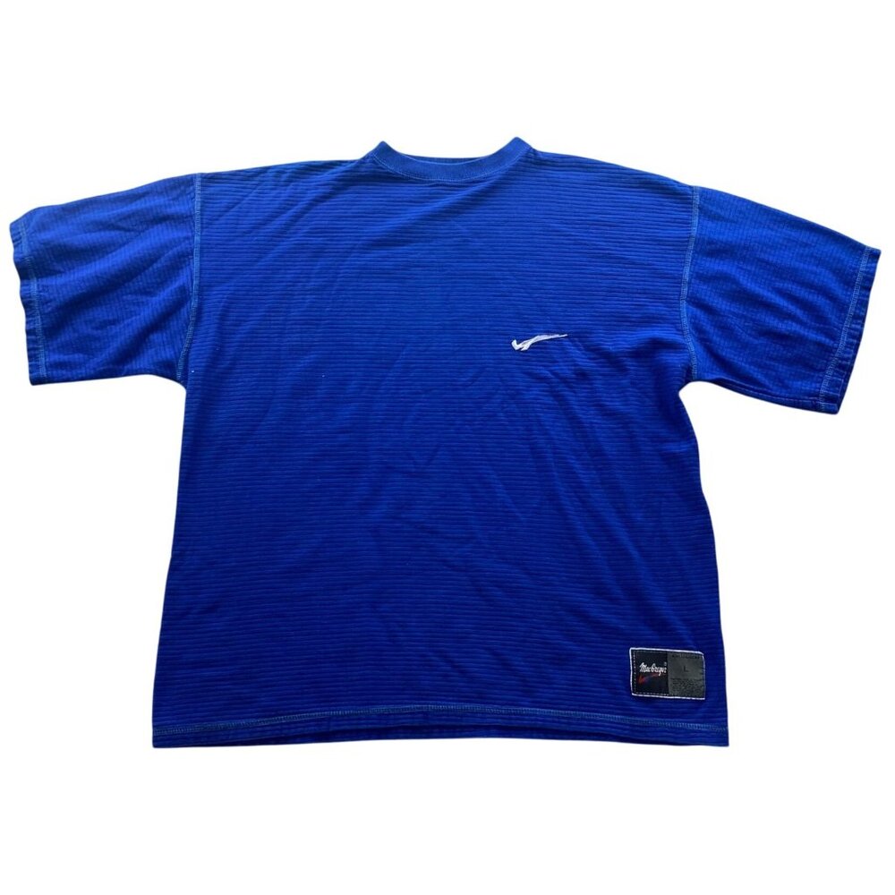 Vintage MacGregor Mens AThletic Top Large Blue Activewear T-Shirt Crew Neck